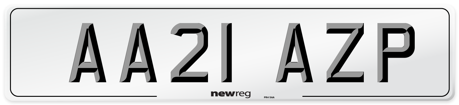 AA21 AZP Number Plate from New Reg